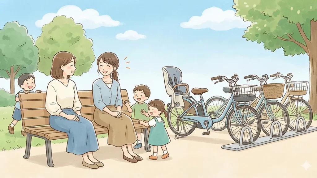 ママ友と公園で会話