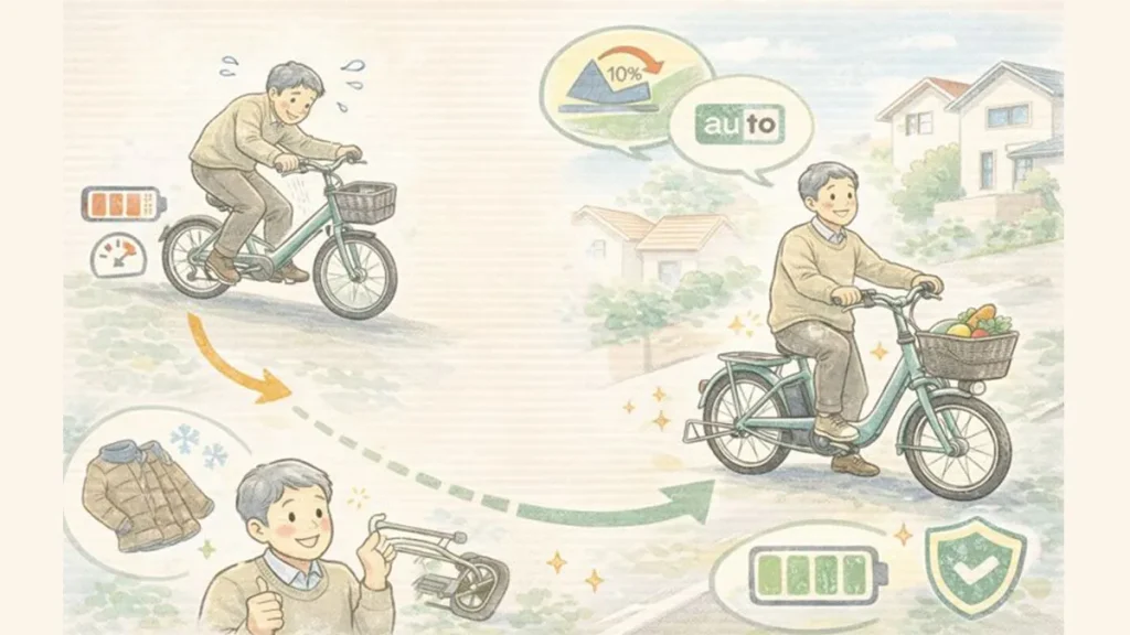 坂道も楽なパワーモード活用法