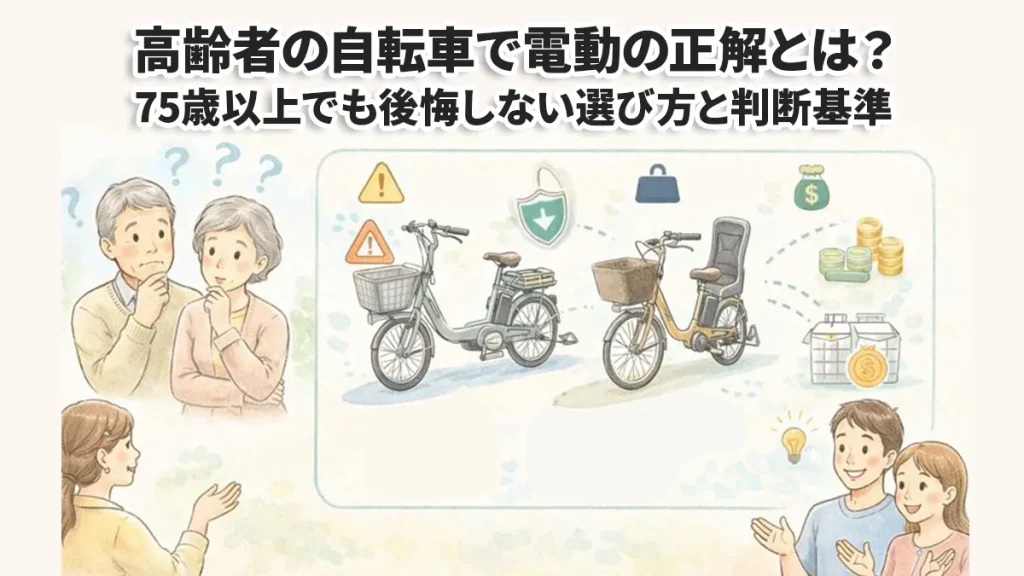 高齢者の自転車で電動の正解とは？75歳以上でも後悔しない選び方と判断基準